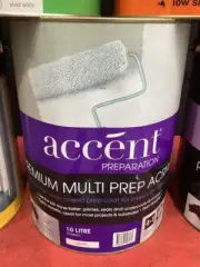 ACCENT BY DULUX 10 LITRE MULTI-PREP WATER-BASEPRIMER- SEALER-UNDERCOAT WHITE