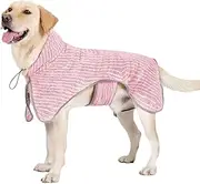 Dog Towel Quick Drying Bathrobe Bath Towels for Medium Large Dogs Pet Cleaning Dog Accessories(Pink,3X-Large)