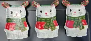 WOW! 3 Vintage Kringle's Kitchen Ceramic Cat Spoon Rests 6-3/4" FREE SHIPPING
