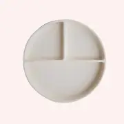 Mushie Silicone Plate - Ivory by Mushie | the memo