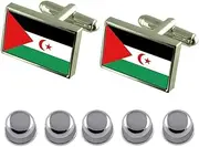 [Select Gifts] Shirt Dress Studs Western Sahara Flag Cufflinks