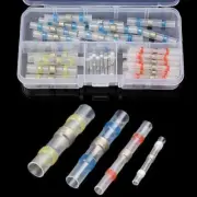 50pcs 4 Size Solder Sleeve Seal Heat Shrink Butt Connectors Wire Splice Terminal