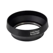 LH-48B Black/Silver Metal Lens Hood for Olympus M.ZUIKO DIGITAL 17mm f1.8