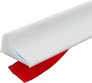 Shower Threshold Water Dam, Flexible Self Adhesive Silicone Sink Cooktop Water Barrier, Waterproof Water Strip Dam for Kitchen, Bathroom (150cm, White)