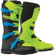 Thor Blitz XP Motocross Boots, black-grey-blue, Size 47 for Men Black Grey Blue