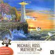 Michael Ross Matherly Evening Lights 300 Piece Jigsaw Puzzle Lighthouse Sunset