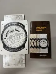 Vintage Jeppesen Sanderson E-6B Metal Student Slide Graphic Flight Computer
