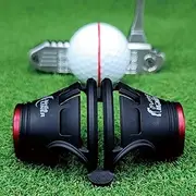 Premium Quality360-Degree Birdie Liner Drawing Alignment Tool Kit- 360-Degree Triple 3-Line Golf Ball Marker Stencil with Gift Box Including 3 Color Marker Pens-Patent Pending.