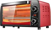 Countertop Oven 12L Electric Mini Oven 0-60 Min Precise Timing 230℃ Wide-Area Temperature Control Convection Toaster Oven - 1050W
