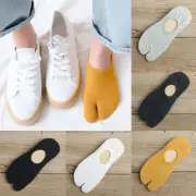 1Pair Unisex Kimono Split Two-Toed Socks Non-Slip Tabi Sandal Low Cut Crew Socks