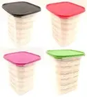 Tupperware Modular Mates Square IV Container 5.5L Black, Red, Purple, Green Seal