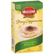 Moccona Strong Cappuccino Sachets 10 Pack