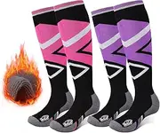 [Findway] Ski Socks, Men's Ski Socks, Merino Wool, Thick, Antibacterial, Odor Resistant, Moisture Wicking, Quick Drying, Snowboarding Socks, Wool, Snow Socks, For Sports, Ski Socks, Cold Protection,