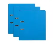 3x Marbig PE Lever Arch File Folder A4 Document Filing Organiser Holder Sky Blue