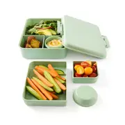 Sage Wheat Straw Bento Snack Box