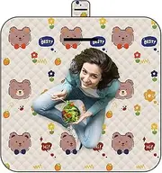 Cute Picnic Blanket, Portable Outdoor Mat, Waterproof Anti-Moisture Design, Washable Play Rug, for Baby Climbing, Couch Throw, Park Use, Family Activities, 150x200cm/59x78 inches