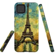 For Google Pixel 4 XL Tough Protective Cover, Eiffel Tower Painting