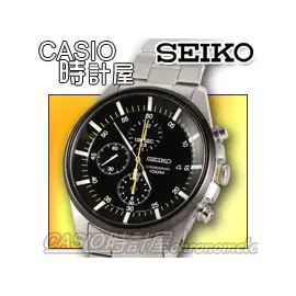 CASIO 時計屋_SEIKO石英錶_SNDC85P1_不鏽鋼三眼計時腕錶_IP電鍍錶框_全新有保固_附發票~