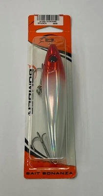 Bomber Saltwater Lure 5” Topwater Twitch Walker Red Head/Silver Holo RFHO3CN