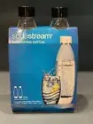 SodaStream 1 Liter Slim Black Carbonating Bottle, 2 Pack