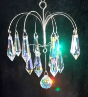Crystal Hanging Suncatcher AB 38mm Asfour 5.25 x 5.75 in. Pendant Prism Rainbows