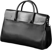 [ａ aternee] Male Briefcase Work Bag PU Leather Sturdy Crossbody Bag Notebook Bag Multiuse Handbag Business Bag Computer Bag for Outdoor
