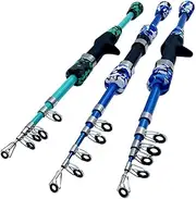 LLEIIshen Ultrashort Telescopic Fishing Rod Carbon Carp Rod Portable Travel Trout Spinning Rod Casting Fishing Pole/1462
