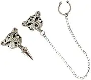 [TOGEVAL] Luxurious Leopard Earring Studs Fashionable Animal Clip Earrings for Women