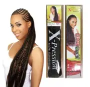 XPRESSION BRAIDING HAIR, 82" 100% KANEKALON. 5 PACKS, COLOR 99J