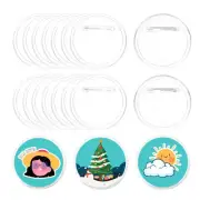 25Pcs Acrylic Sewing Buttons Pin Clear 2.17" Button Maker Badges