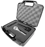 Microphone Case fits Dual 2 Mics Shure SM57 , SM48 , PG48 and More - CASE ONLY