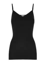 Hanro Seamless Padded Cotton top - Black XS (UK8-10 / XS)