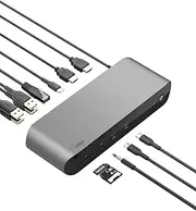 Belkin Thunderbolt 4 Docking Station with 90W Power Delivery for MacBook & Windows - 8K/Dual 4K Display, Thunderbolt 4 Cable, HDMI, Ethernet, SD & Audio Ports, Gray