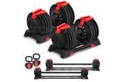 CORTEX Revolock V2 48kg Adjustable Dumbbell + Barbell + Kettlebell All-in-One Set (24kg Pair)