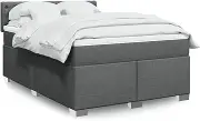 Generic Box Spring Bed with Mattress Black Double Fabric,3286085