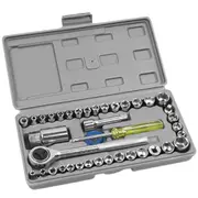 40 piece Socket Wrench Tool Set Repair Maintenance Kit In Box