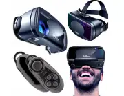 VRG PRO 3D VR Goggles Head-Mounted for Phone with Remote Control Virtual Reality