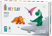 HEY CLAY Dinos Air Dry Clay Set 6 Cans Modelling Kit & Interactive App Instructions – Creative Set for Kids Ages 4-8