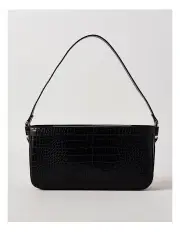 [Tokito] Lacey Croc Shoulder Bag in Black