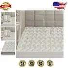 Soft Waterproof Jacquard Mattress Topper for Top-Split King - Machine Washable
