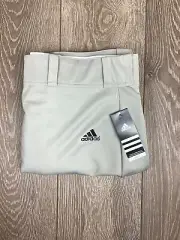 Adidas NEW Triple Stripe Traditional Grey Baseball Pant Bottom Climalite Men’s
