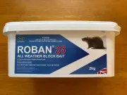 2kg ROBAN ALL WEATHER BLOCK BAIT -RODENT MICE MOUSE RAT SAFER FOR CATS DOGS