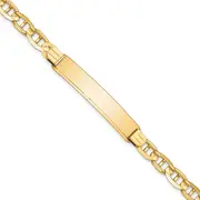 7 Inch 14K Anchor Link Id Bracelet