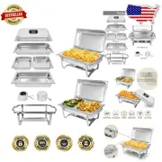 Durable 8QT Stainless Steel Chafing Dish Buffet Set - Perfect for All Occasions