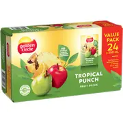 Golden Circle Fruit Drinks Lunch Box Poppers Multipack Tropical Punch 250mL x 24 pack