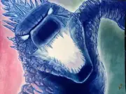 Godzilla 2021 ORIGINAL drawing 6x8 Inches