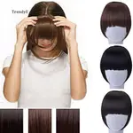 PRETTY GIRL'S CLIP ON/IN NEAT BANGS STRAIGHT FAKE BOB STYLE