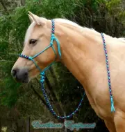Padded rope halter and lead set "Northern Lights" padding/lead