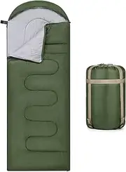 Camping Warm Sleeping Bags for Adults Water- Cold Weather Sleeping Bag Compact Camping Gear for Hiking Backpacking Traveling Army Green One Size