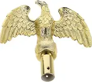 WEKADRIN Eagle Ornament Gold : Eagle Topper for Indoor Flag Pole - Decorative Patriotism Flagpole Top - Garden Patio Decoration for Outside